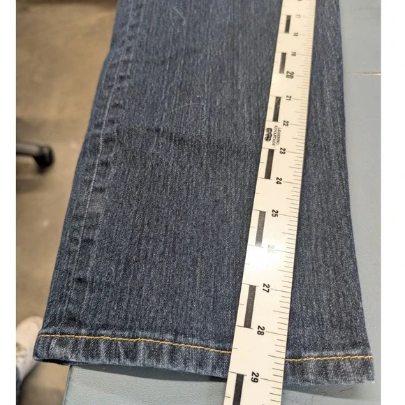 Levi's 505 Regular Fit Men 40x30 Dark Wash Indigo Stretch Straight Leg Jeans - Picture 14 of 14